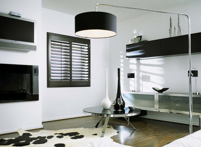 Plantation Shutters By Savvy
Black wooden shutters